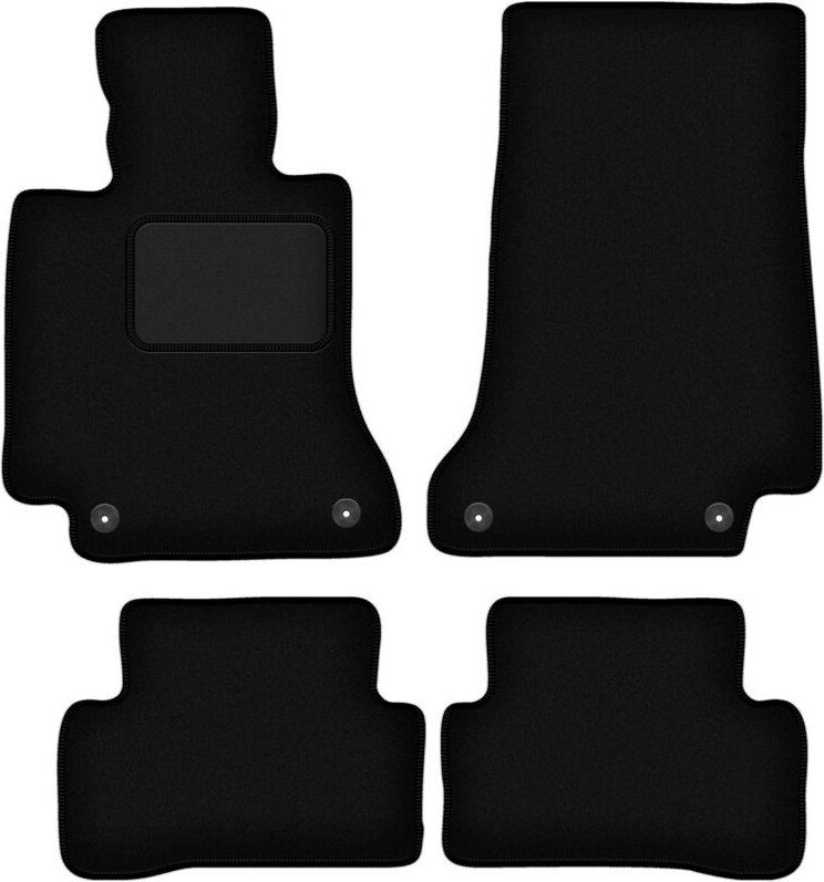Schwarze Veloursmatten für: Mercedes C W205 Kombi, Limousine (2015-)