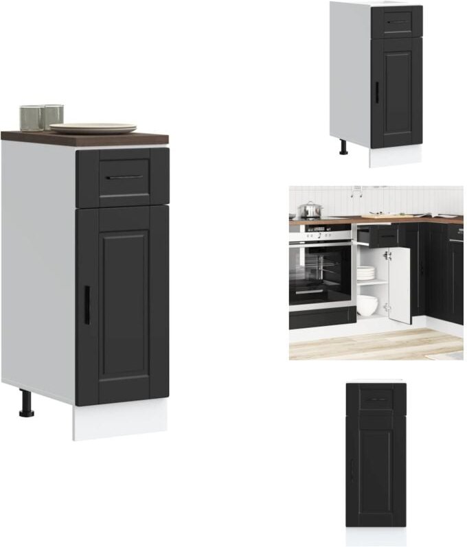 Küchenunterschrank Porto Schwarz Holzwerkstoff - Küchenunterschrank - Küchenunterschränke - Spülenunterschrank - Untersc...