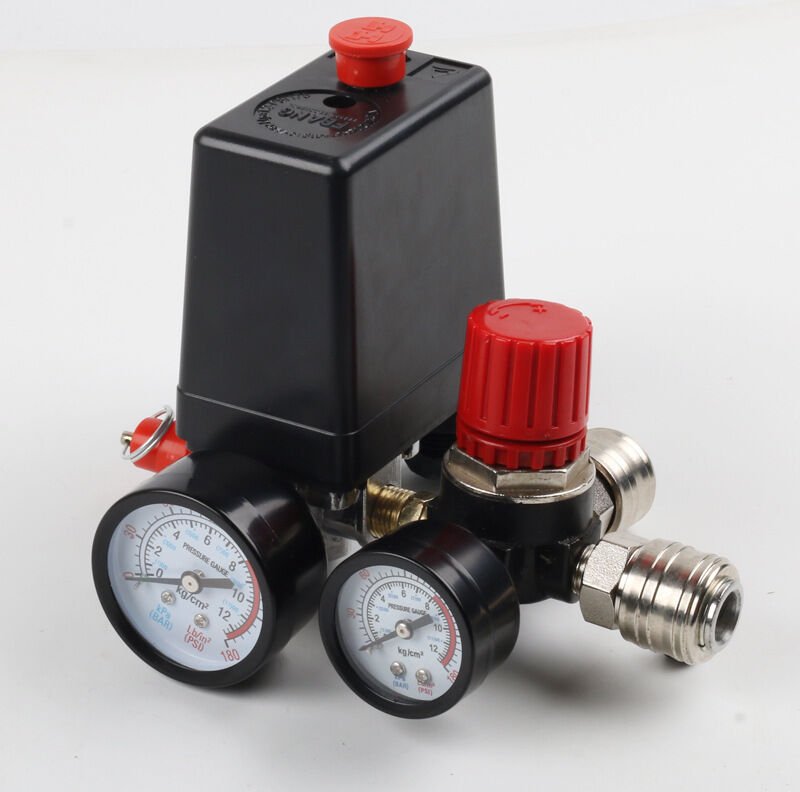 220V Luftkompressor Teile Luftpumpenregler Europäische Reglerhalterungsbaugruppe Luftdruckschalterbaugruppe