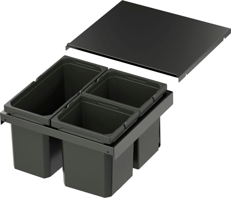 Vs Envi Flex XS-256 Abfalltrennsystem KB 500mm Mülltrennsystem 2x7/1x12 Liter Lava