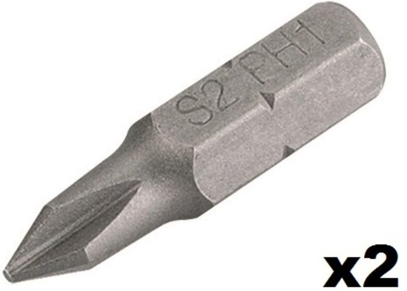 Kreuzschlitzschraubendreher-Bit Nr. 1 (25mm) - 2 Stück Kreator