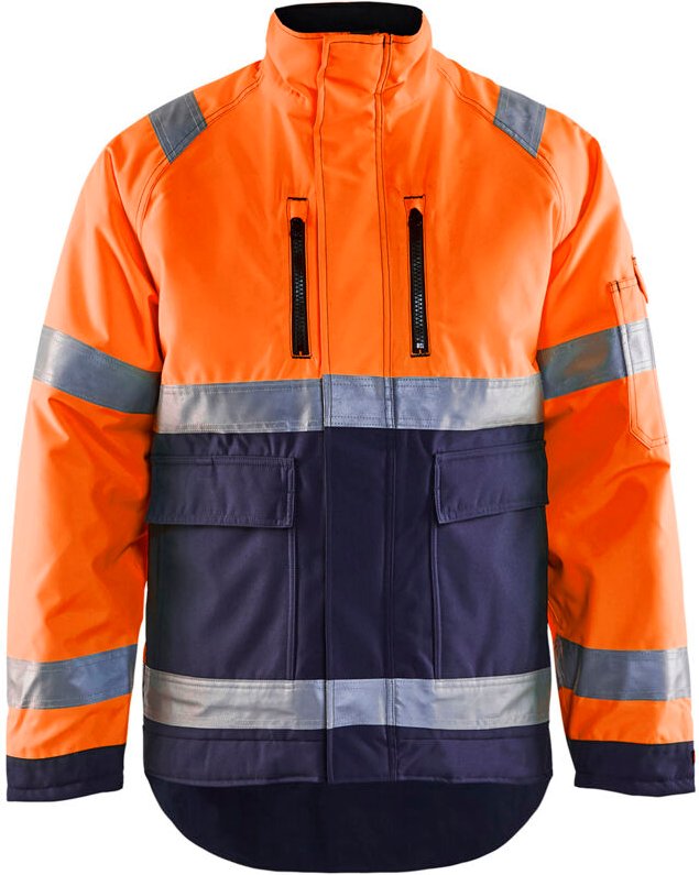 Arbeitsjacke Winter Hochsichtbarkeit 4827 - Neonorange/Navy XS