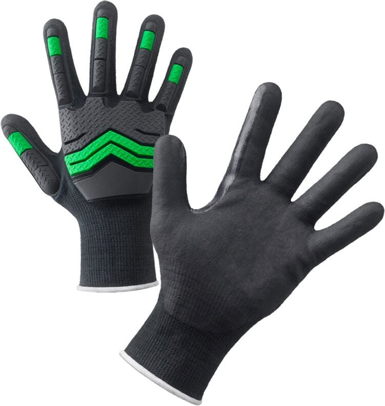 Neri King Viper Sicherheitshandschuhe - 10 (XL) - Schwarz / Grün