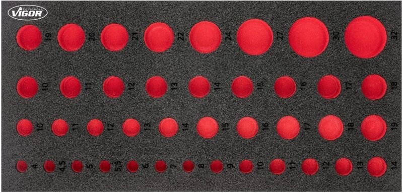 Weichschaumeinlage ∙ leer ∙ V7520-L ∙ L x B x H: 393 mm x 188 mm x 35 mm