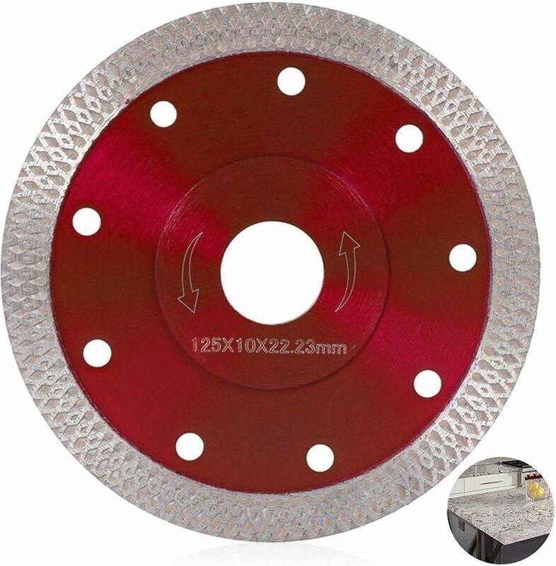 125-mm-Diamantklinge für Nass- und Trockenfeinschnitte, professionelle Diamanttrennscheibe für Fliesen, Granit, Keramik,...