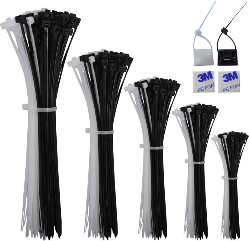 Quadrios - 23CA243 23CA243 Kabelbinder Schwarz, Weiß UV-stabilisiert 520 St.