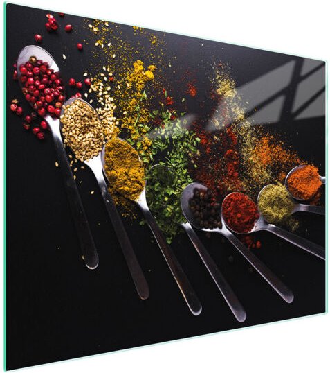 Glasschneidebrett 52x40 Gewürze