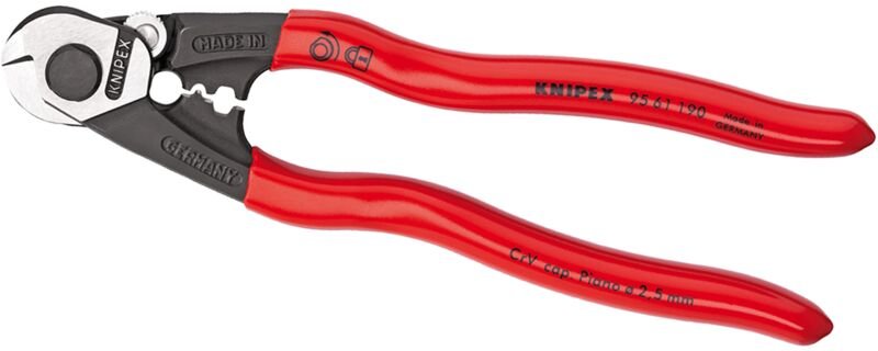 Kabelschneider und Crimpenzange Rot 190 mm