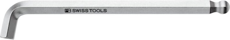 Pb Swiss Tools - Sechskant-Winkelschraubendreher, mit Kugelkopf und kurzem Schenkel, verchromt, 5 mm