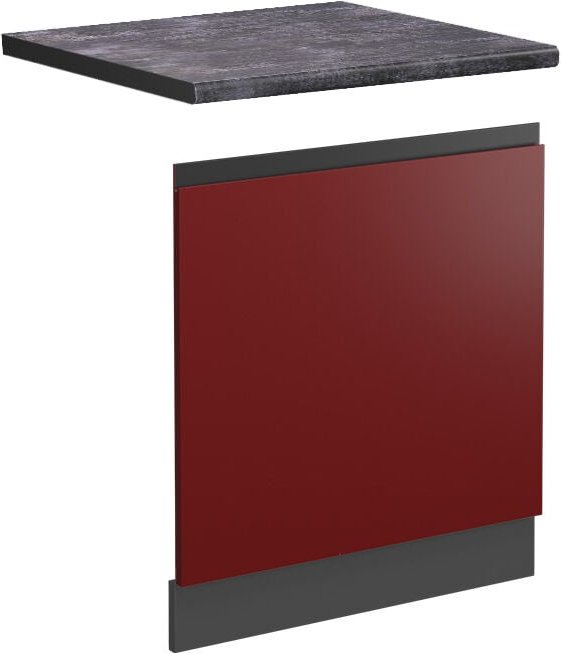 Thumbnail - Frontblende R-Line, Rot, 60 cm , ap Anthrazit Vicco