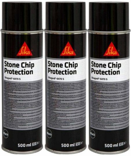 Sika - 3er-Set gard 6470 s Steinschlagschutzbeschichtungen - Schwarz - 500ml