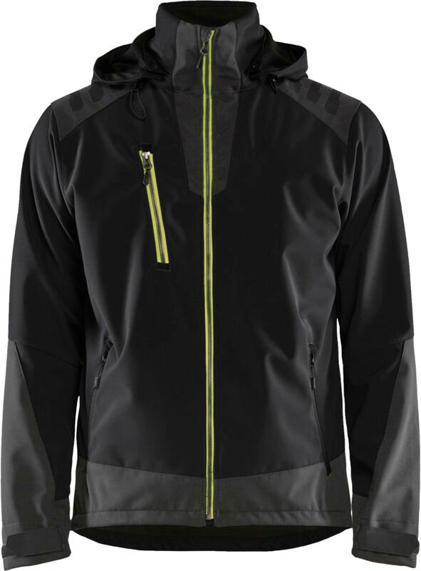 Blaklader - Softshelljacke Wasserabweisend t.xl - schwarz/jaune fluo - 474925139933-XL
