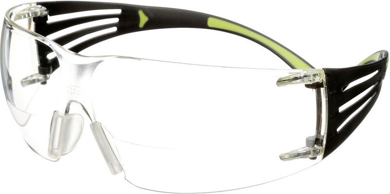 3M SecureFit SF420AF Schutzbrille mit Antibeschlag-Schutz, mit Antikratz-Schutz Grün, Schwarz EN 166