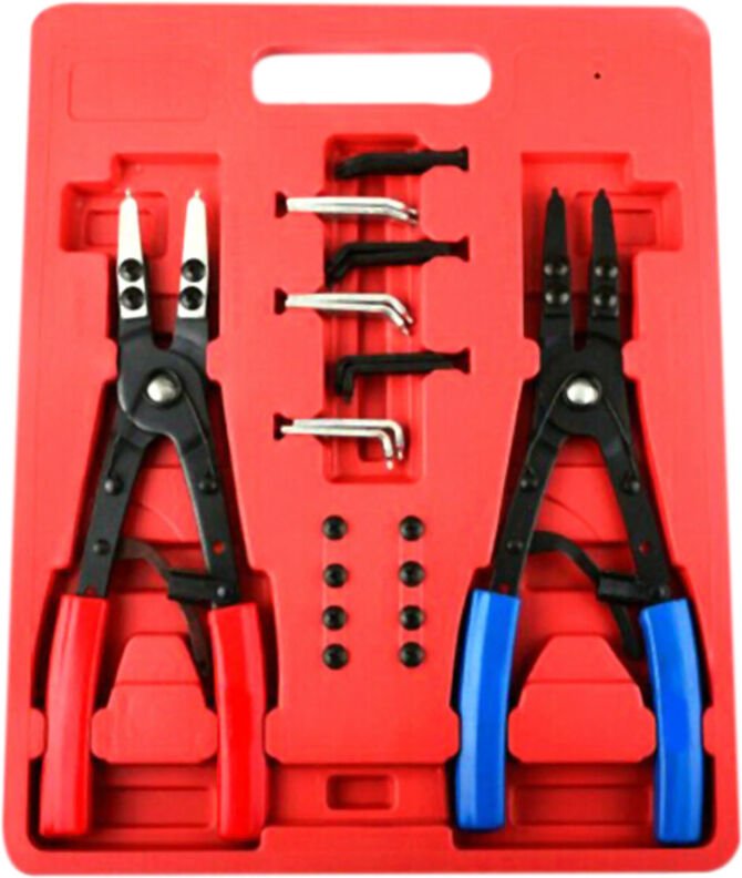 2-tlg. 10-Zoll-Ratschen-Sicherungsring-Entferner-Installateur-Sprengringzangen-Set