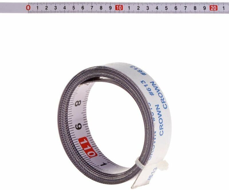 Selbstklebendes Maßband von links nach rechts, von rechts nach links, in der Mitte beider Seiten 1/2/3/4/5M (2M, von lin...