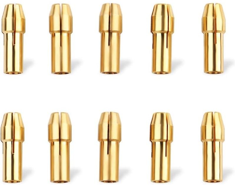 Ersandy - 10 Stück 4,8 mm Bohrfutter, Messing-Spannzangenschaft, Messing-Präzisionsspannfutter, Mini-Spannzangenfutter, ...