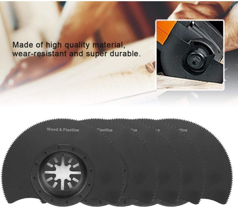 5-teiliges Universal-Kreissägeblatt-Set mit oszillierendem Multifunktionswerkzeug-Zubehör für das Reparieren und Schneid...