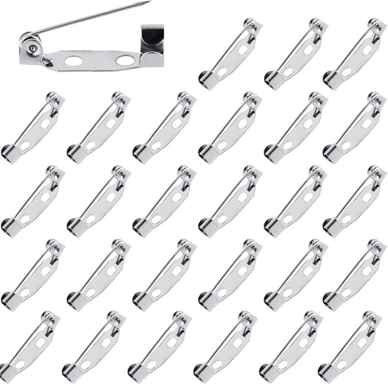 200 Stück Broschennadeln Safety Pin, Silber 20 mm Sicherheitsnadel Metall Broschen Sicherheitsnadeln Brooch Pins for diy...