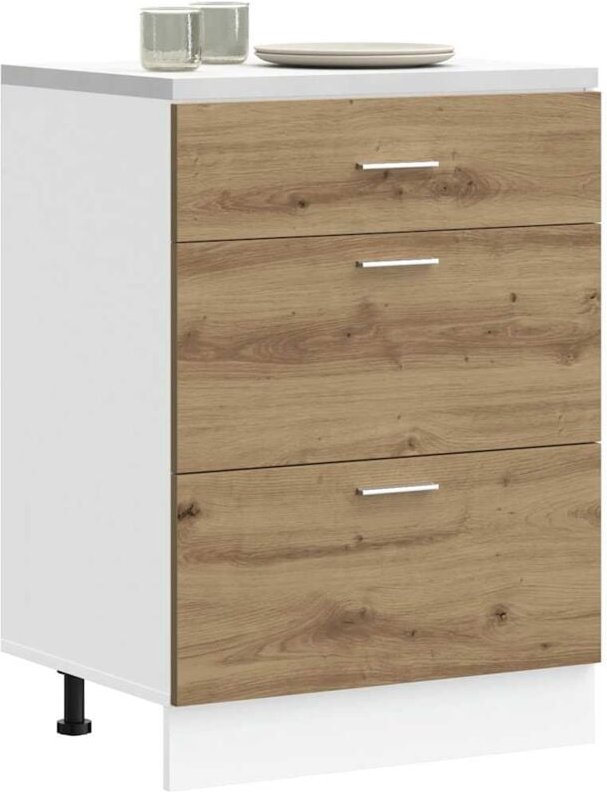 Küchenunterschrank Artisan-Eiche Holzwerkstoff Vidaxl