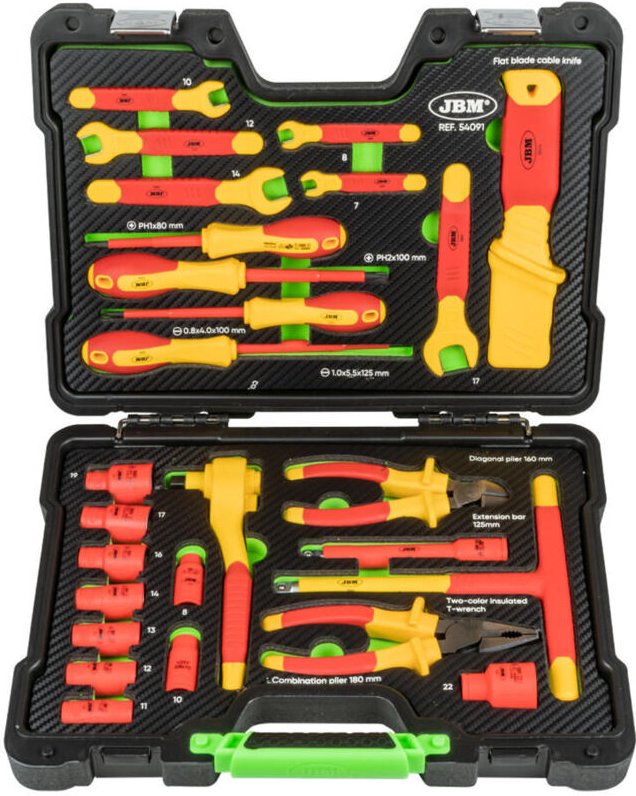 JBM54091 VDE-isolierter Werkzeugkoffer, 26-teilig