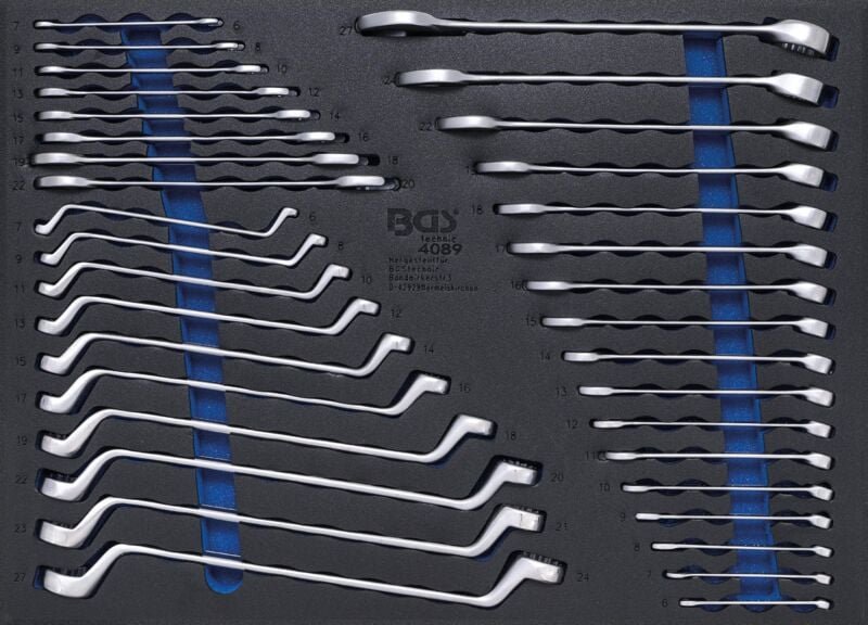 Bgs Technic - Werkstattwageneinlage 3/3: Maulschlüssel / Ringschlüssel 35-tlg.