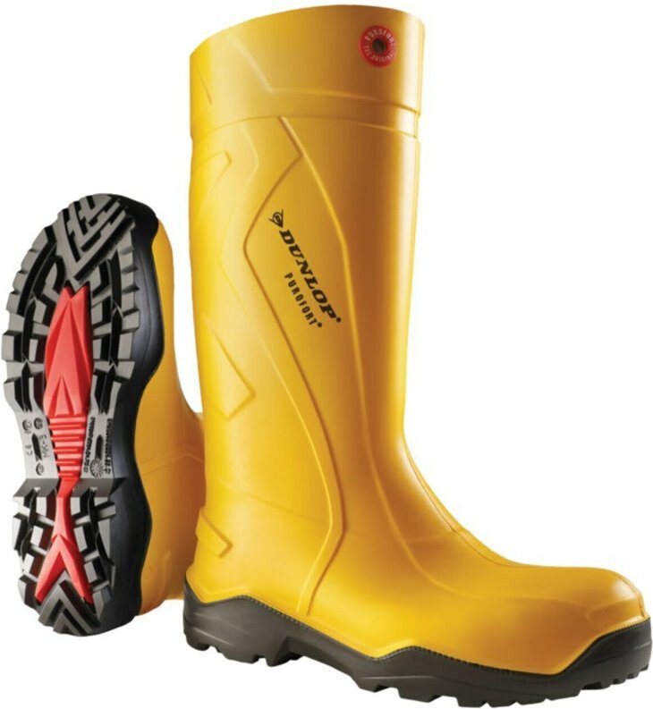 Sicherheitsstiefel EN20345 S5 ci src Gr.43 Purofort+ gelb Stahlkappe/sohle - Dunlop