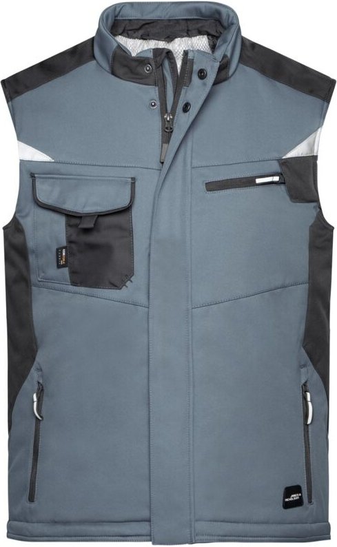 James&nicholson - Professionelle Softshellweste mit Innenfutter JN825 Gr. 4XL carbon/black
