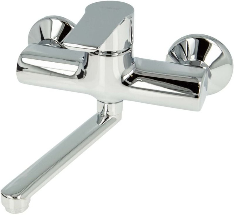 tecuro K15 DESIGN Wand - Spültischarmatur, glanzverchromt, mit Auslauf 160 mm