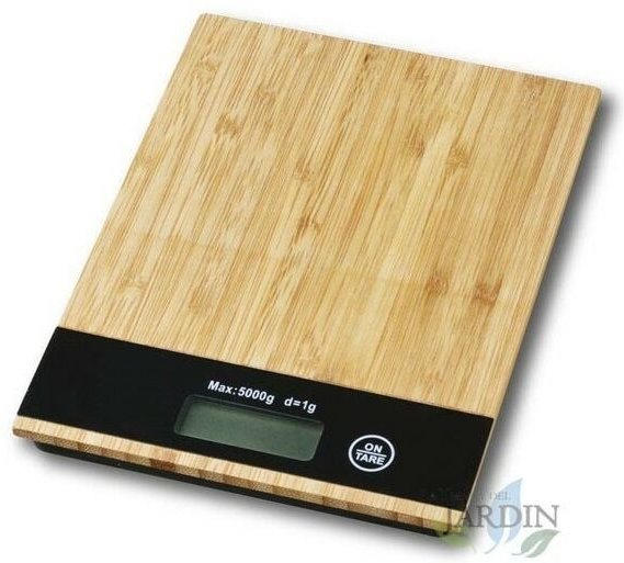 Küchenwaage aus Holz 5 Kg, Teilung 1 gr. 15,4 x 20,4 cm