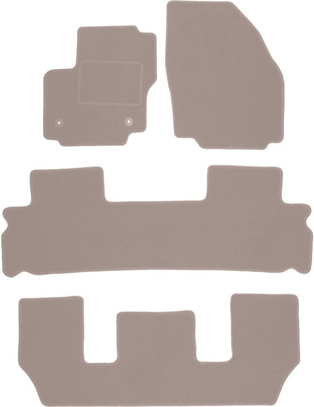Beige Veloursmatten für: Ford Galaxy MK2 FL 7-Sitzer (2012-2015)