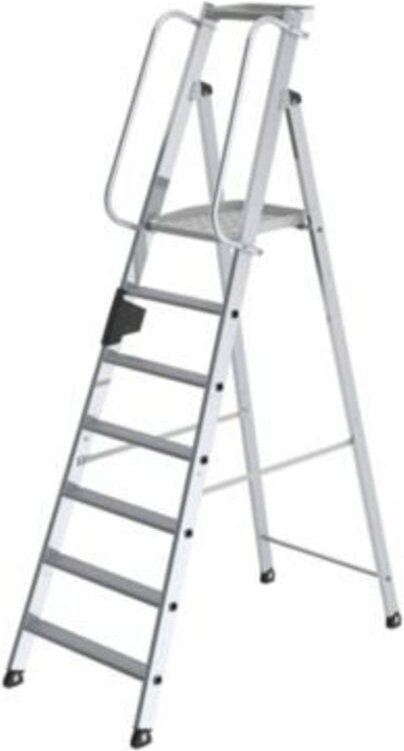 Munk - Günzburger Steigtechnik Plattformleiter 7 Stufen mit Ablageschale - 050087