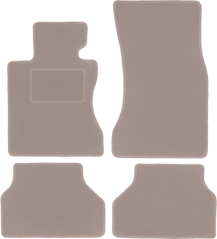 Beige Velours-Fußmatten für: BMW 5 E60 Limousine (2003-2010)