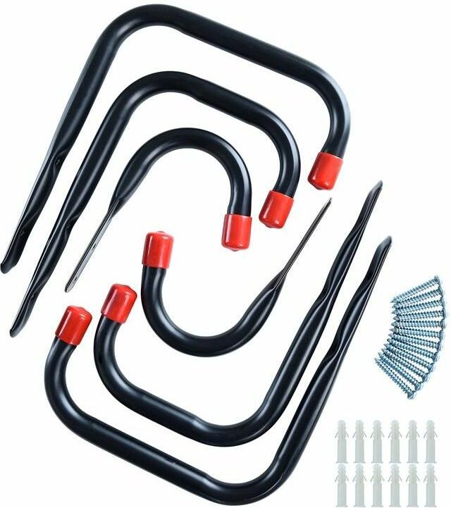 Montagehaken Wandhaken Haken Hakenset Universalhaken 6er Set Schwarz