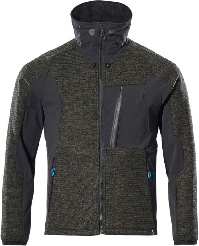 Arbeitsstrickjacke mit Reißverschluss Mascot Advanced - Dreilagig - 17105-309-Grün-M