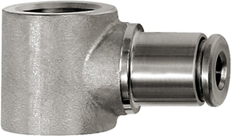 L-Ringstück, g 1/4, für Schlauch-Außen-Ø 8 mm, Edelstahl 1.4404 - Riegler