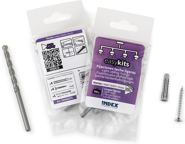 12er Pack - Leichtes Befestigungskit für die Decke