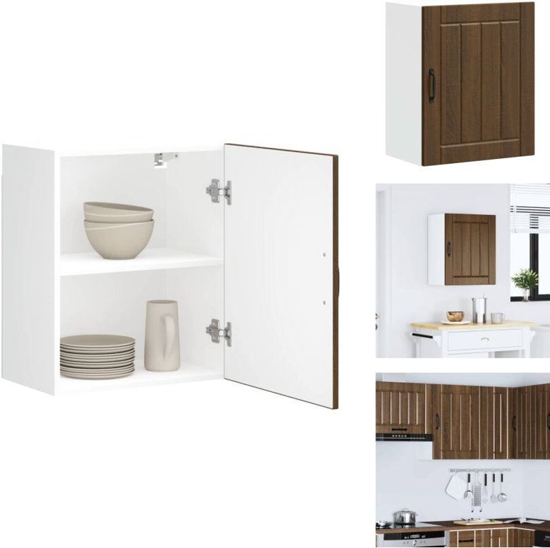 Küchen-Hängeschrank Lucca Braun Eichen-Optik Holzwerkstoff - Küchen-Wandschrank - Küchen-Wandschränke - Wandschrank Küch...