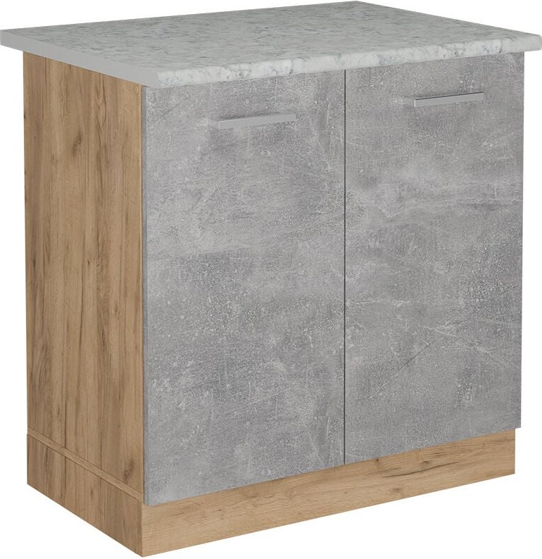 Vicco - Küchenunterschrank R-Line, Beton, 80 cm ap Marmor