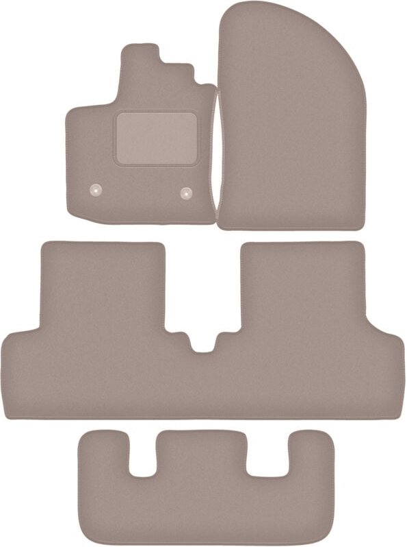 Beige Veloursmatten für: Dacia Lodgy 7-Sitzer (2012-)