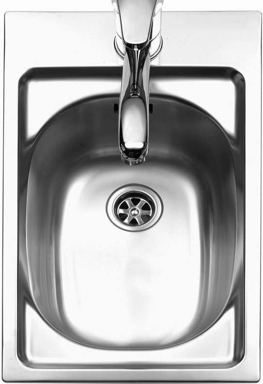 Foster - Küchenspüle 29x50cm, Einbauspüle Domino eb 2950, Hahnbank, Hahnloch