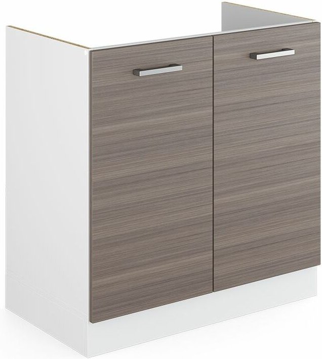 Vicco - Spülenunterschrank R-Line, Grau, 80 cm ohne Arbeitsplatte