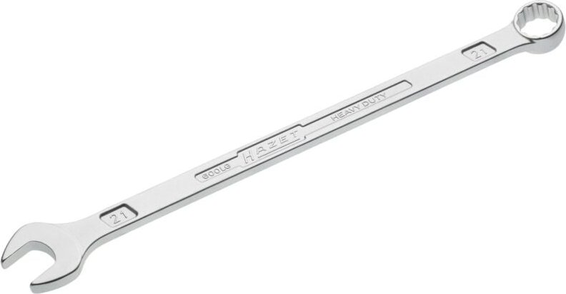 Ring-Maulschlüssel, extra lang, schlanke Bauform, Außen-Doppel-Sechskant-Tractionsprofil, 21 mm - Hazet
