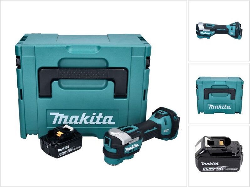 Dtm 52 G1J Akku Multifunktionswerkzeug 18 v Starlock Max Brushless + 1x Akku 6,0 Ah + Makpac - ohne Ladegerät - Makita