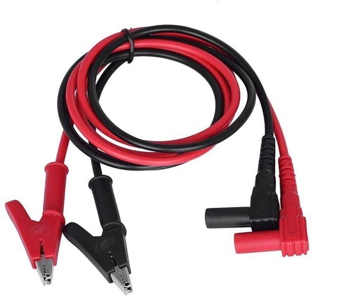 Odipie - 1 Paar Multimeter-Testkabel 15 a 80 cm Bananenstecker auf Krokodilklemme Testkabel für Multimeter 0,8 m 4 mm