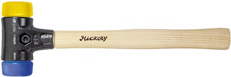 Schonhammer Safety weich/mittelhart mit Hickory-Holzstiel, Rund-Schlagkopf 50, 360 mm (26655) - Wiha