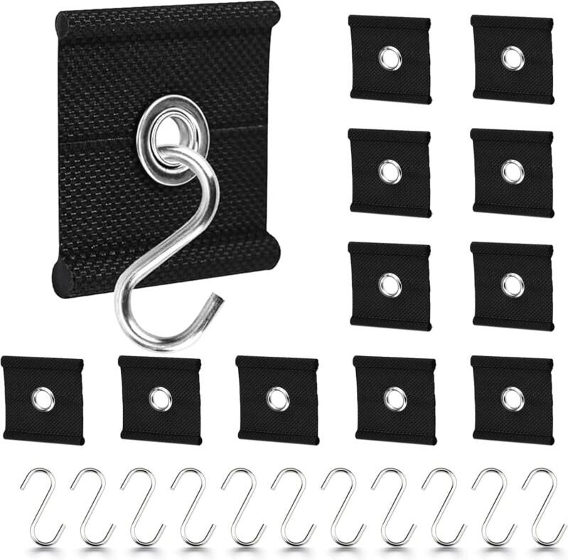 12 Kederstreifenhaken, Markisenösenhaken für Wohnmobil und Wohnwagen, Markisenkederstreifen 5/6 mm 7/8 mm, Kederschienen...