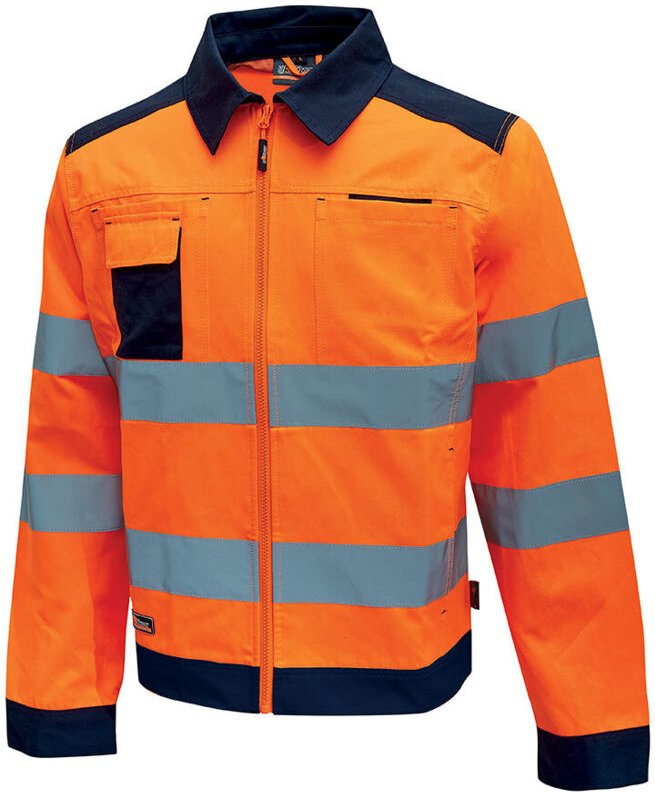 Hochsichtbare Arbeitsschutzjacke GLEAM - Neonorange 2XL