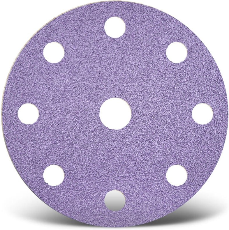 MENZER Purple HD Klett-Schleifscheiben, 150 mm, 9-Loch, f. Exzenterschleifer, Keramik-Mix (50 Stk.) K400