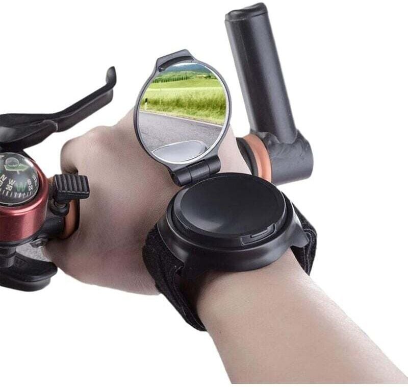 Lntyq Fahrrad-Rückspiegel für Fahrräder, Fahrradzubehör, 360° verstellbarer Motorrad-Lenkerspiegel, Reflektor, Handgelen...