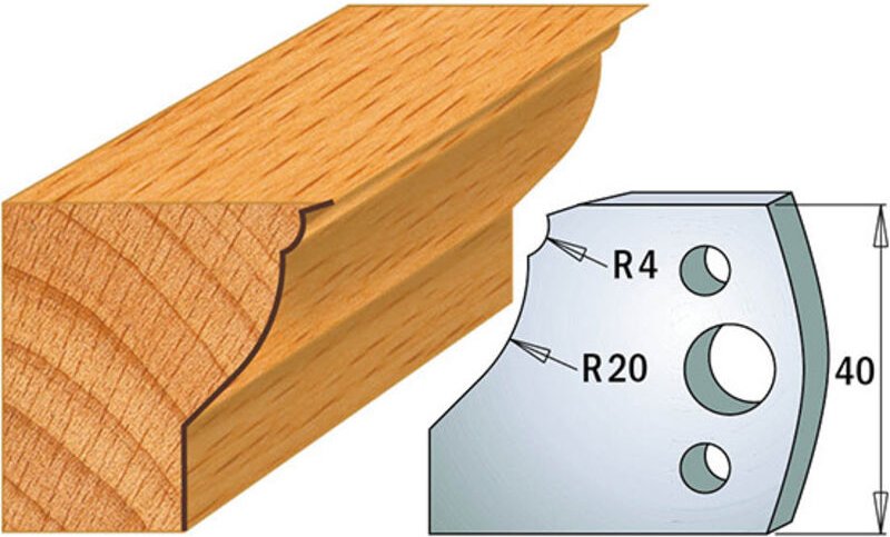 690.109 Paar SP-Messer 40x4mm